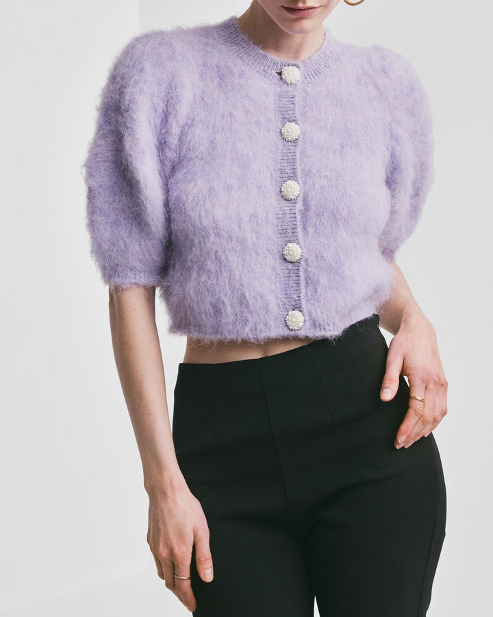 hairy knit jacket
