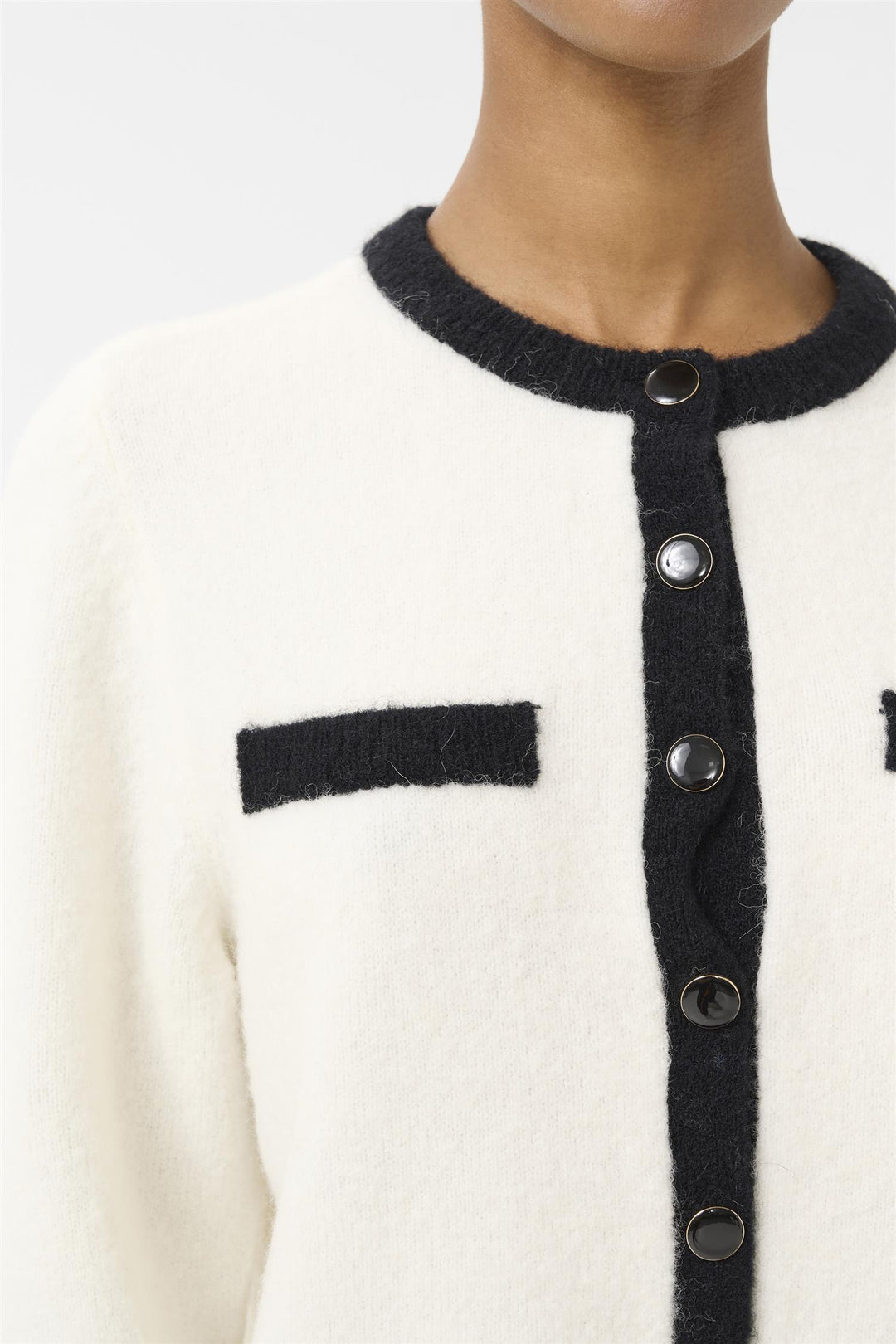 Gzalpha Ls Contrast Cardigan