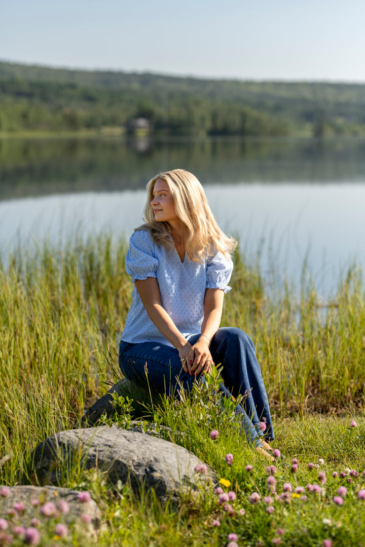 Odesa Dot Stripe Blouse