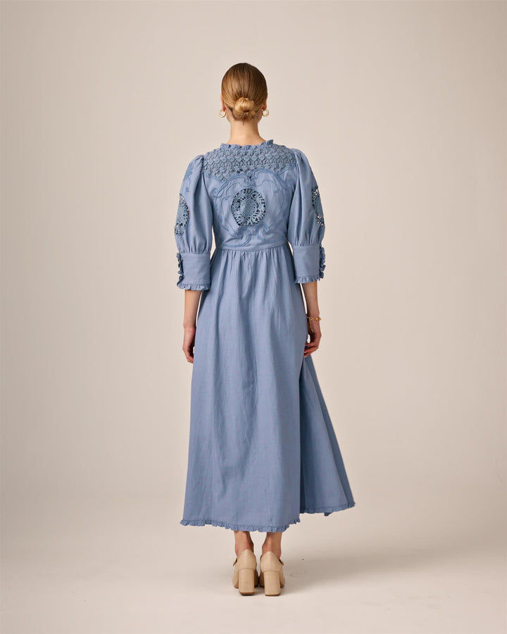 Linen Button-Down Dress