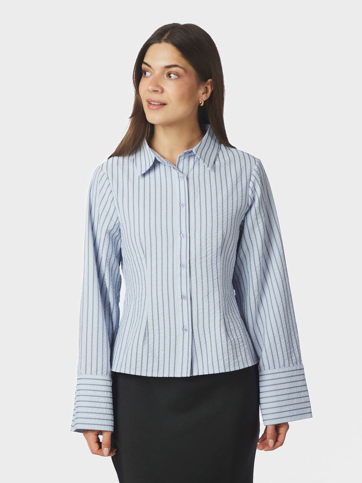 Rosa Striped Crepe Shirt