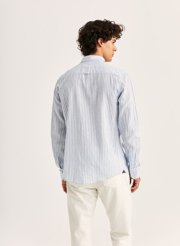 Douglas Linen Stripe Shirt - classic fit