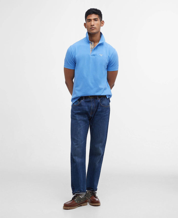 Tartan pique polo shirt