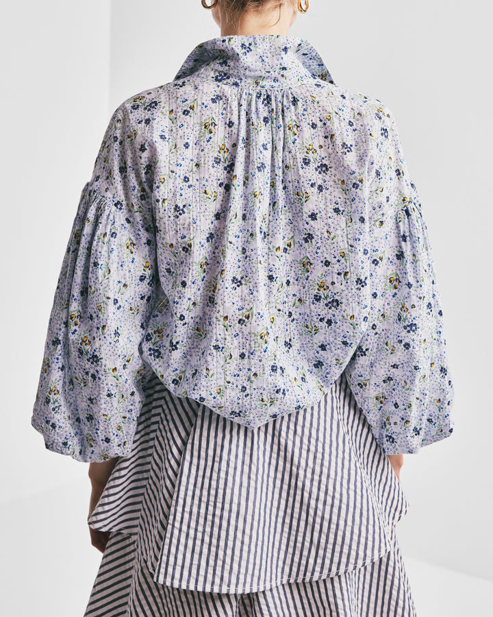 Striped Puffed Blouse