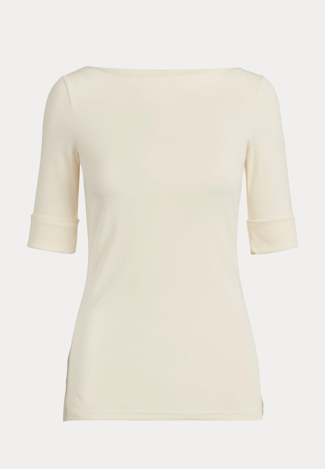 Stretch Cotton Boatneck Tee