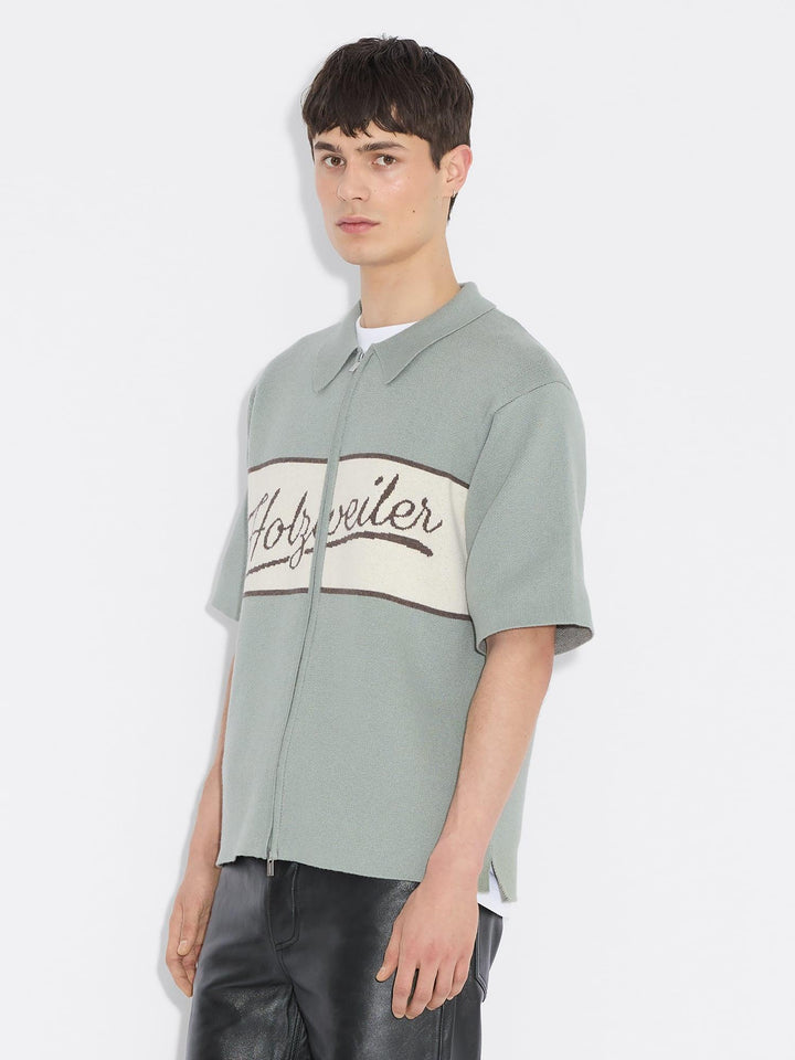 Jacquard Knit Zip Through