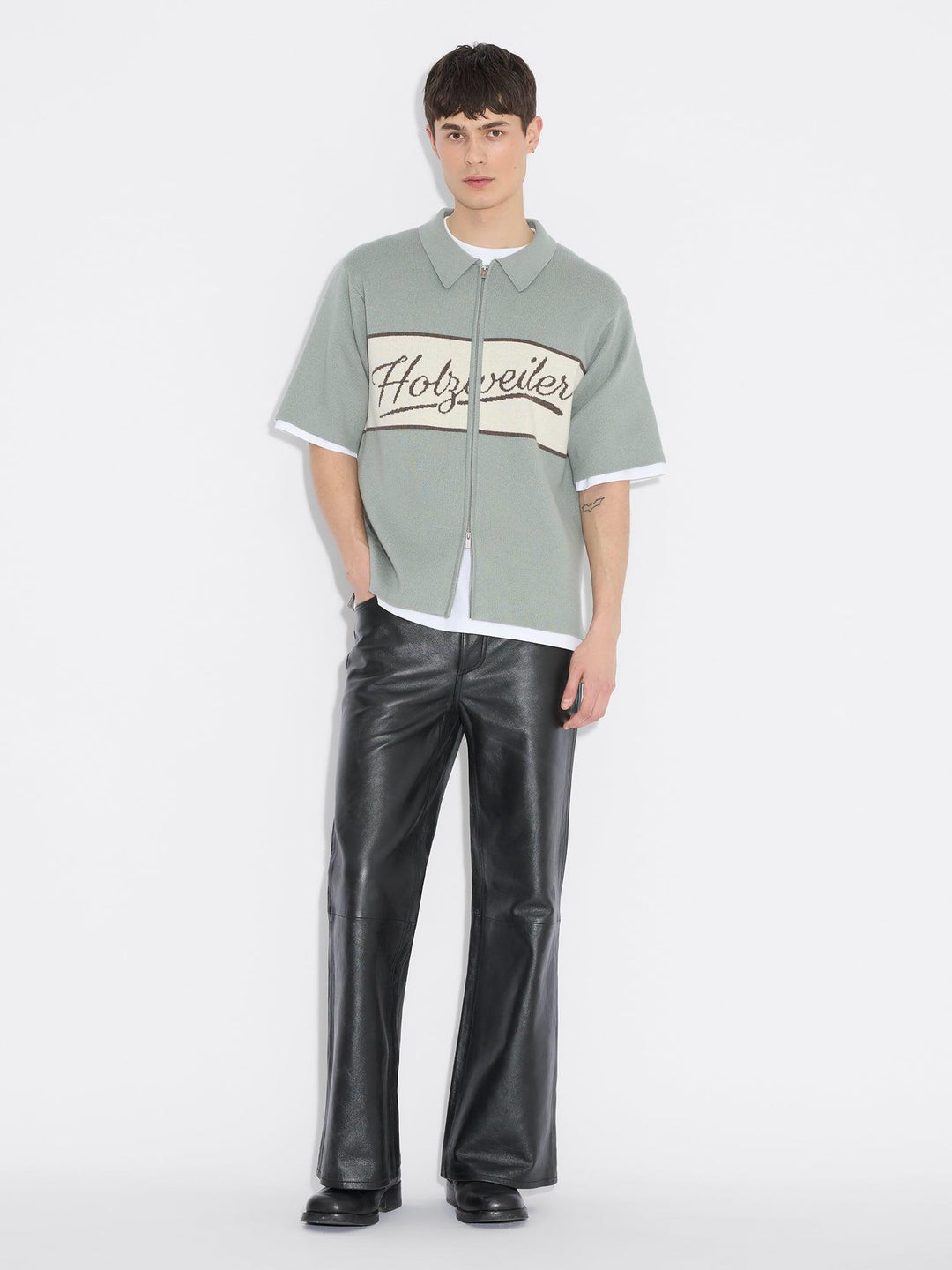 Jacquard Knit Zip Through