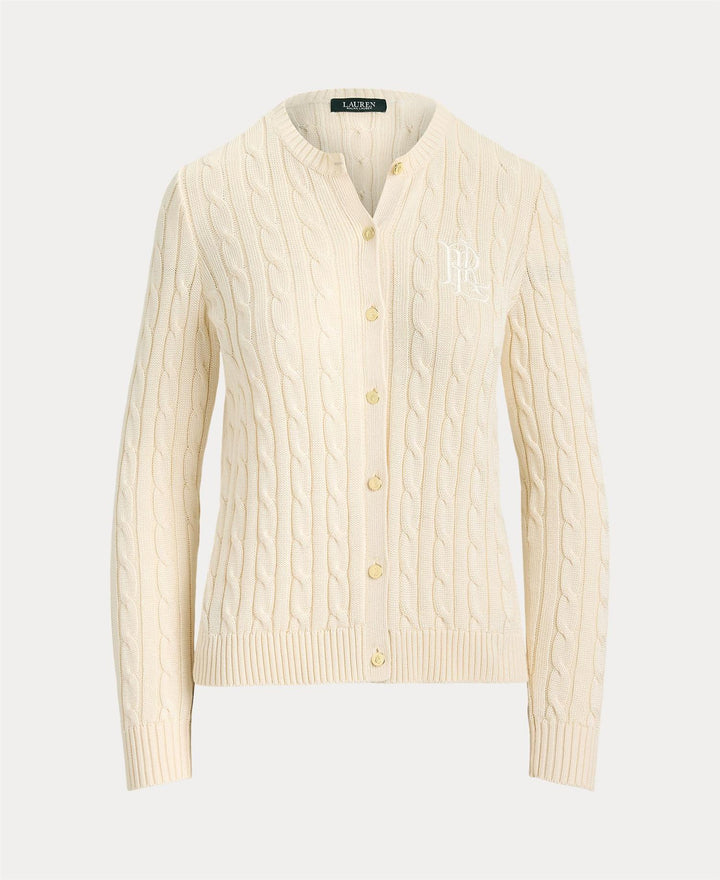 Cable-Knit Cotton-Blend Cardigan