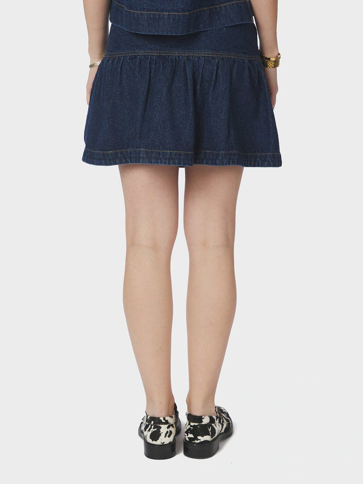 Tripa Denim Frill Skirt