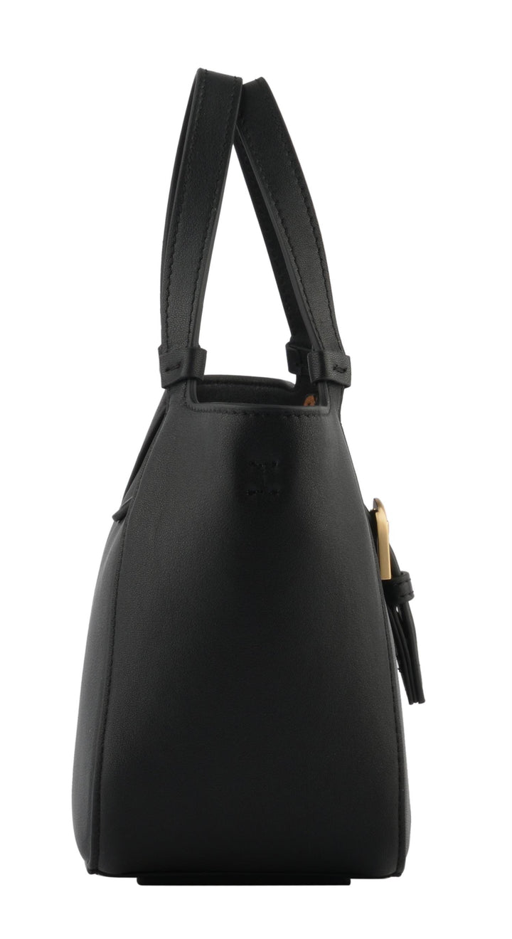 Cowhide leather convertible nano size shopper