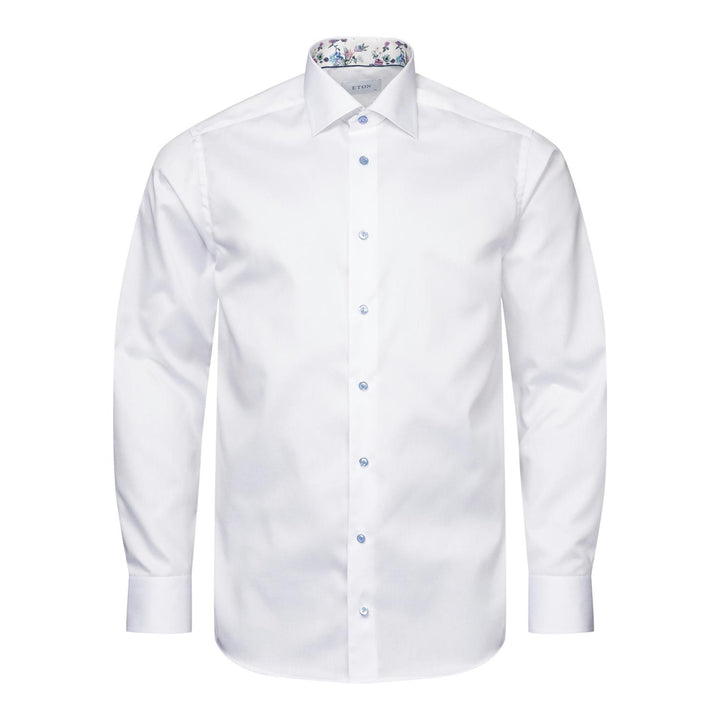 Floral Collar Signature Twill Slim Shirt