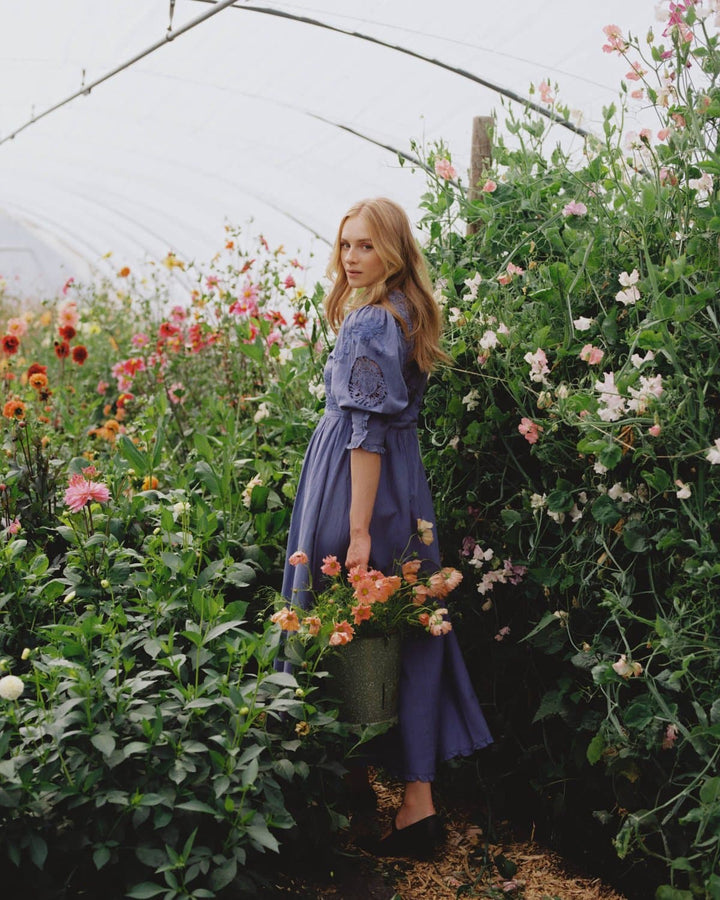 Linen Button-Down Dress