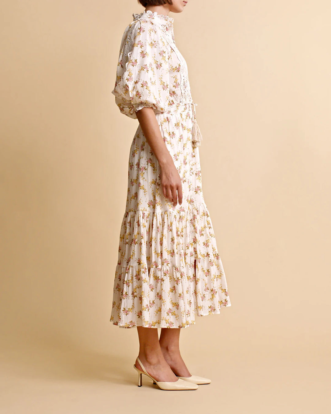 Cotton Slub Midi Dress