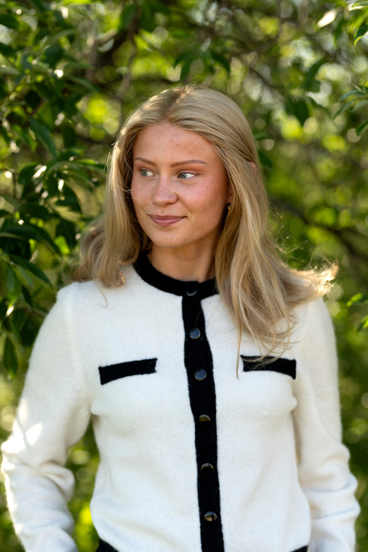 Gzalpha Ls Contrast Cardigan