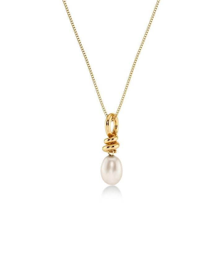 Swivel Necklace Pearl S Gold