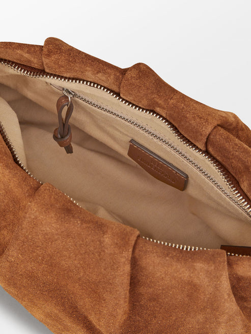 Suede Clutch Bag
