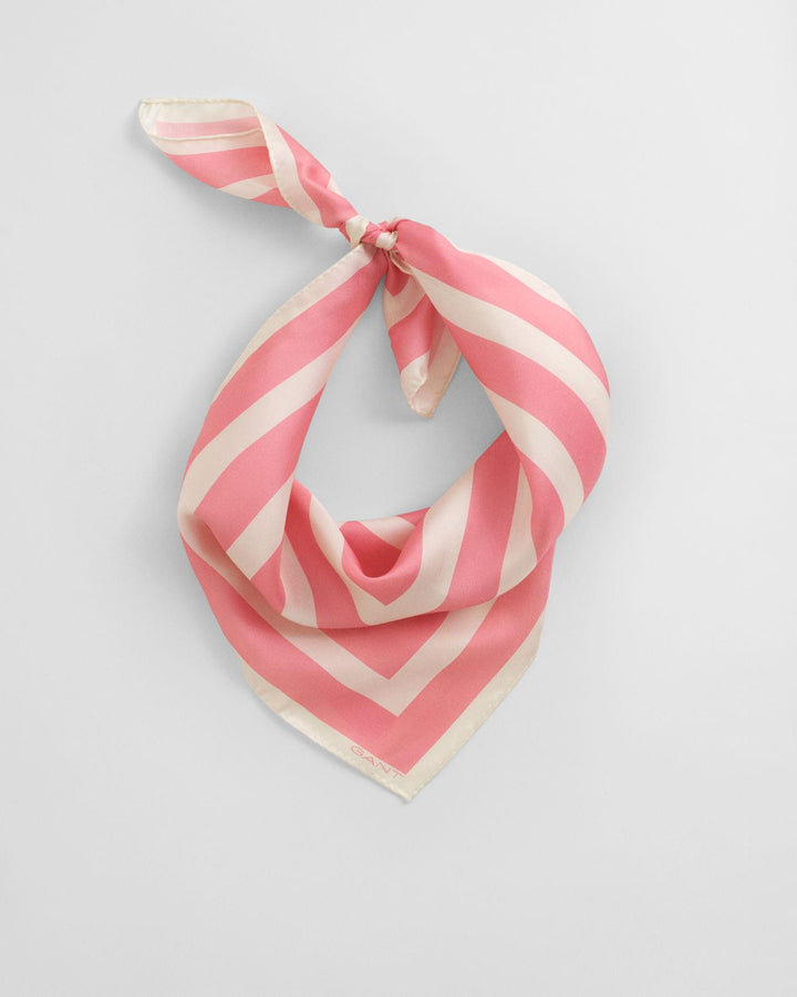 Stripe Print Silk Scarf