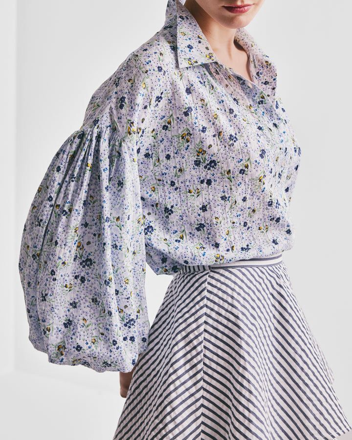 Striped Puffed Blouse