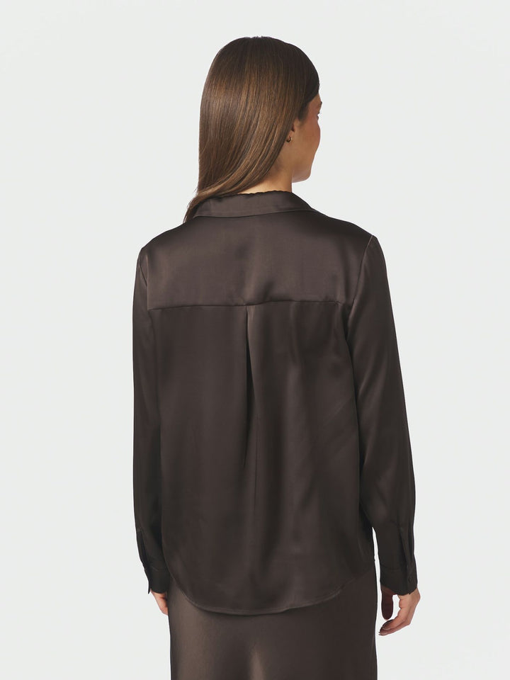 Hazelle Drapy Satin Shirt