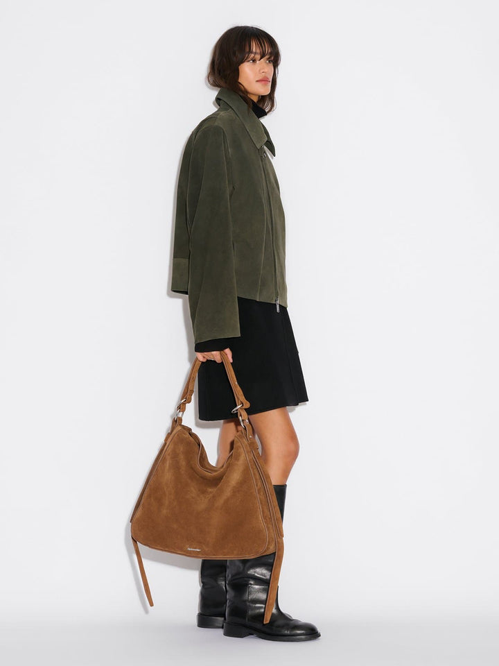 Bud Slouchy Suede Tote Camel