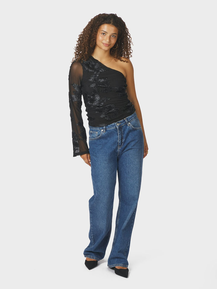 Friana Big Flower Mesh Blouse