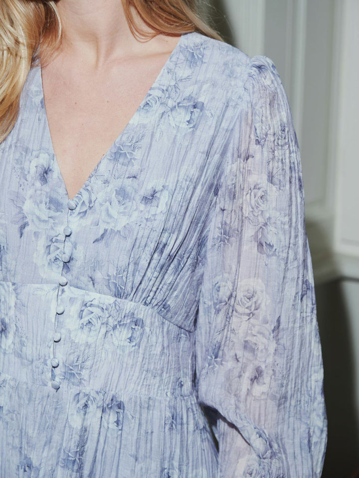 Mabella Crepe Print Dress