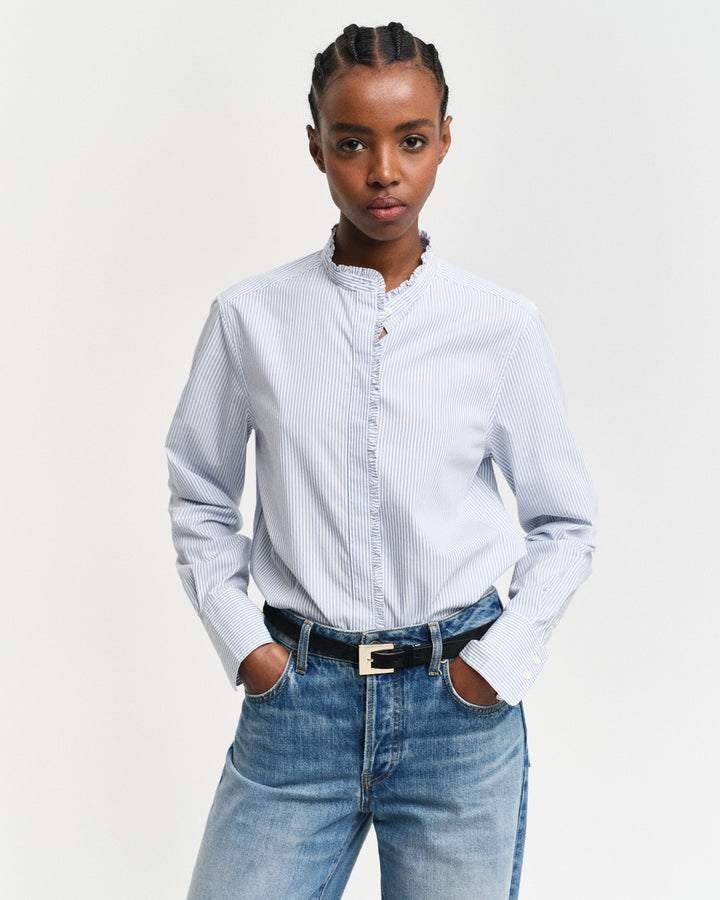 Reg Striped Frill Detail Shirt