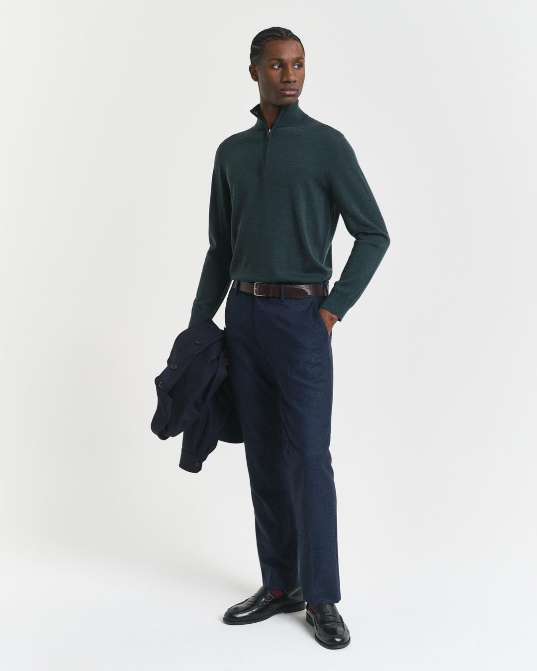 Extrafine Merino Wool Half Zip