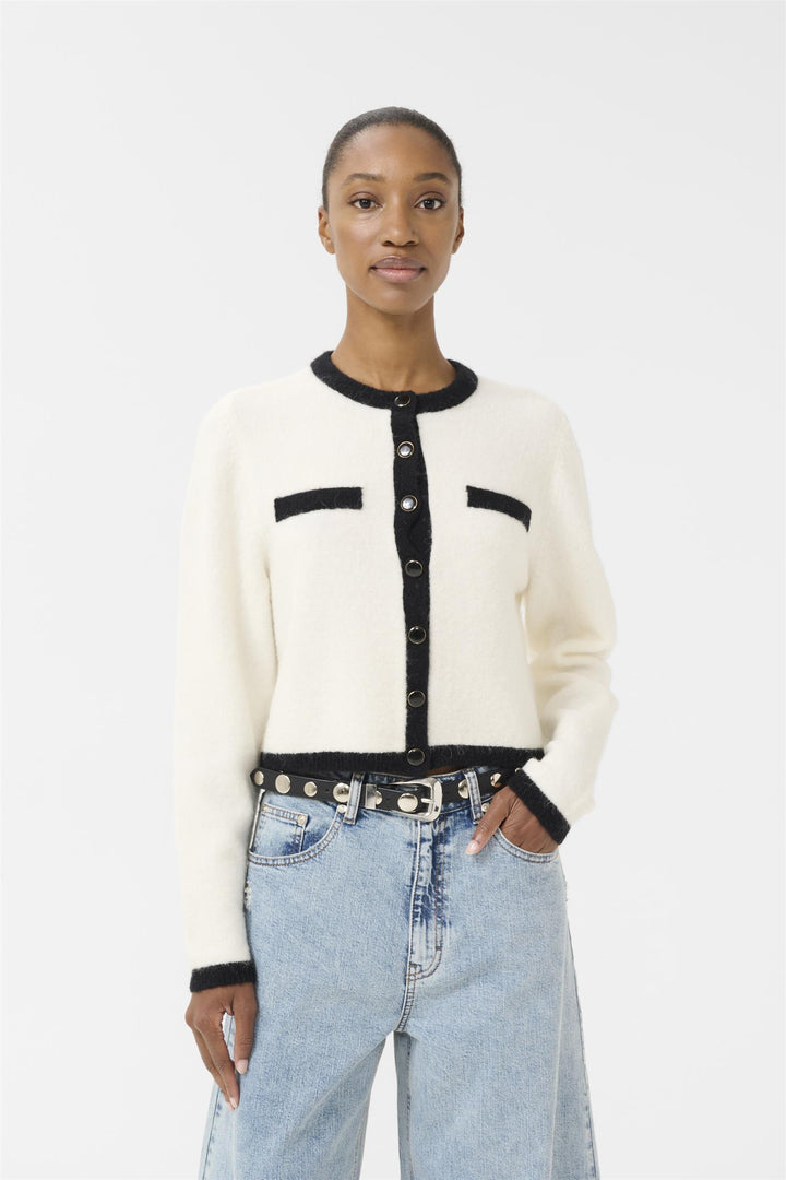 Gzalpha Ls Contrast Cardigan