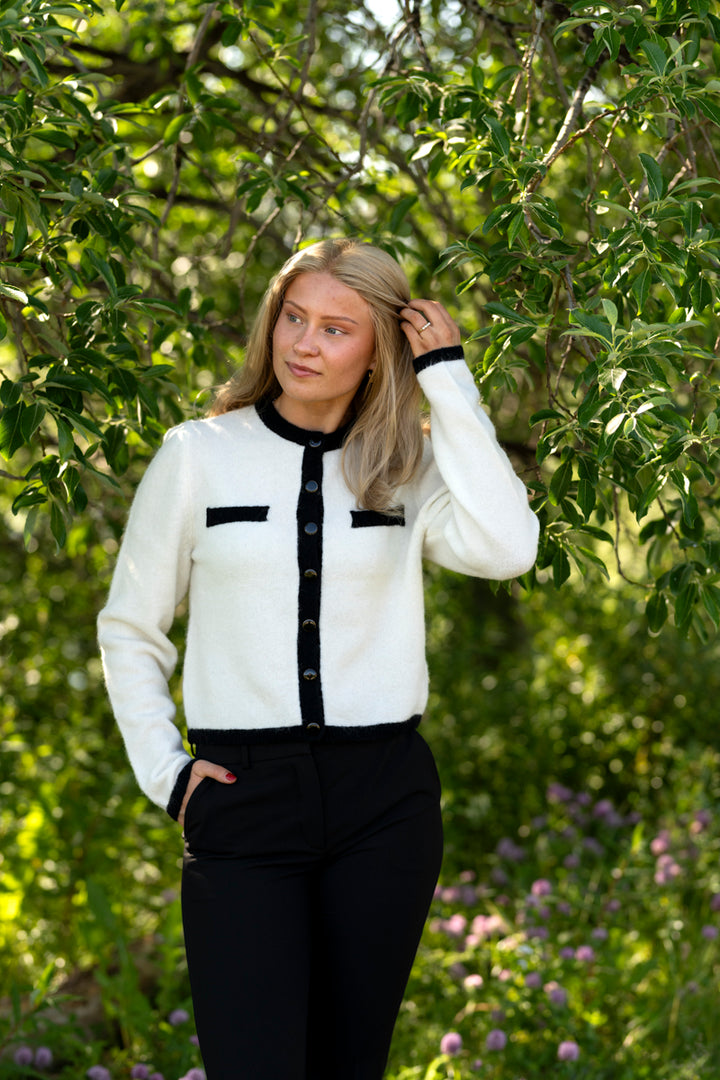 Gzalpha Ls Contrast Cardigan