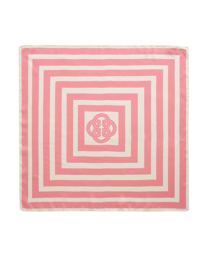 Stripe Print Silk Scarf