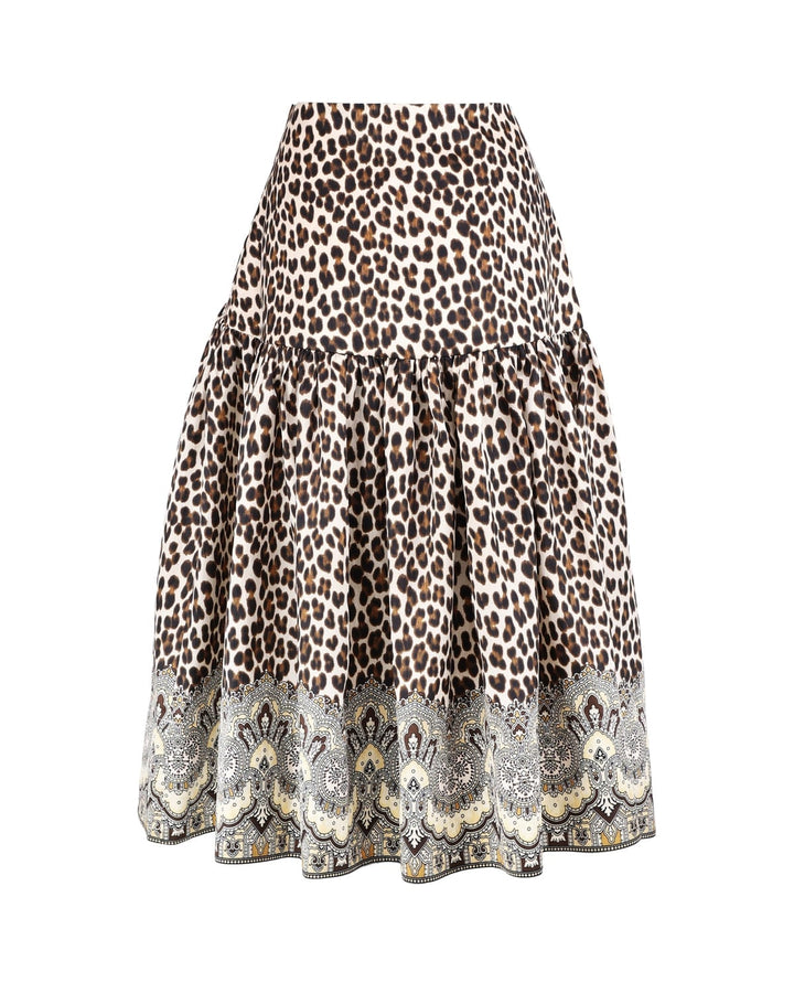 Taffeta Midi Skirt