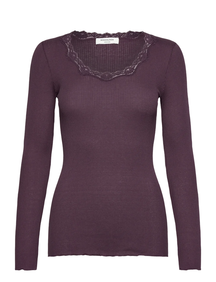 RWBabette LS U-neck Lace T-shirt