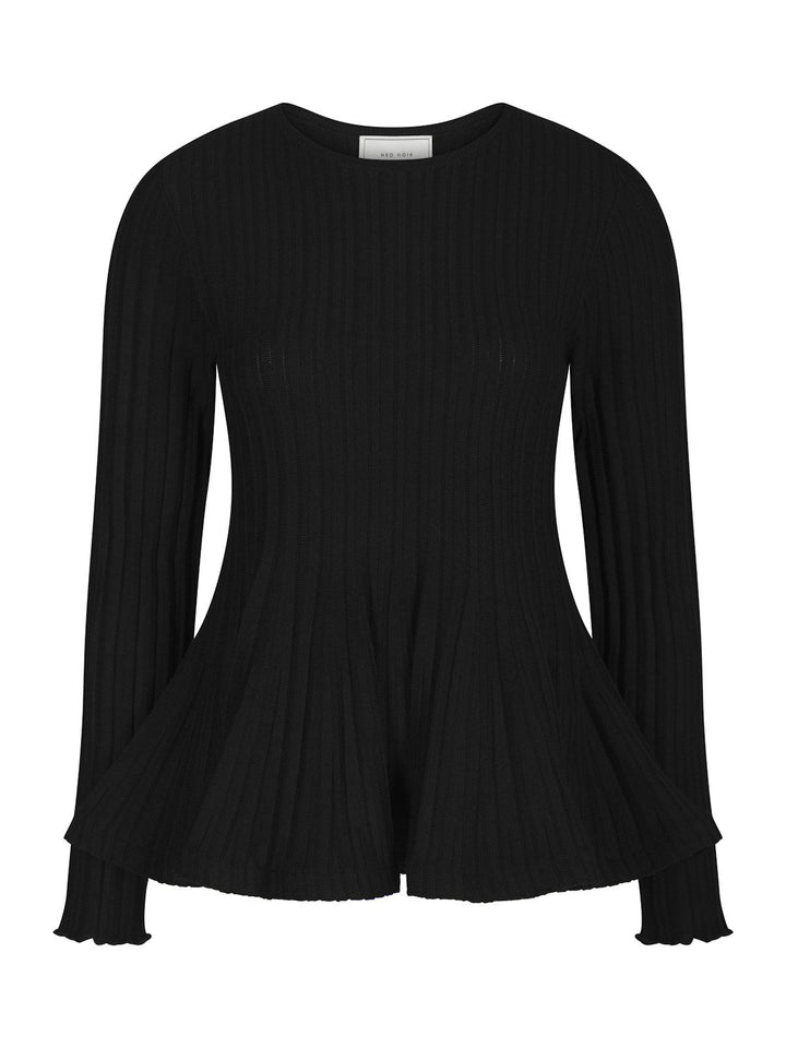 Wallina Peplum Knit Blouse