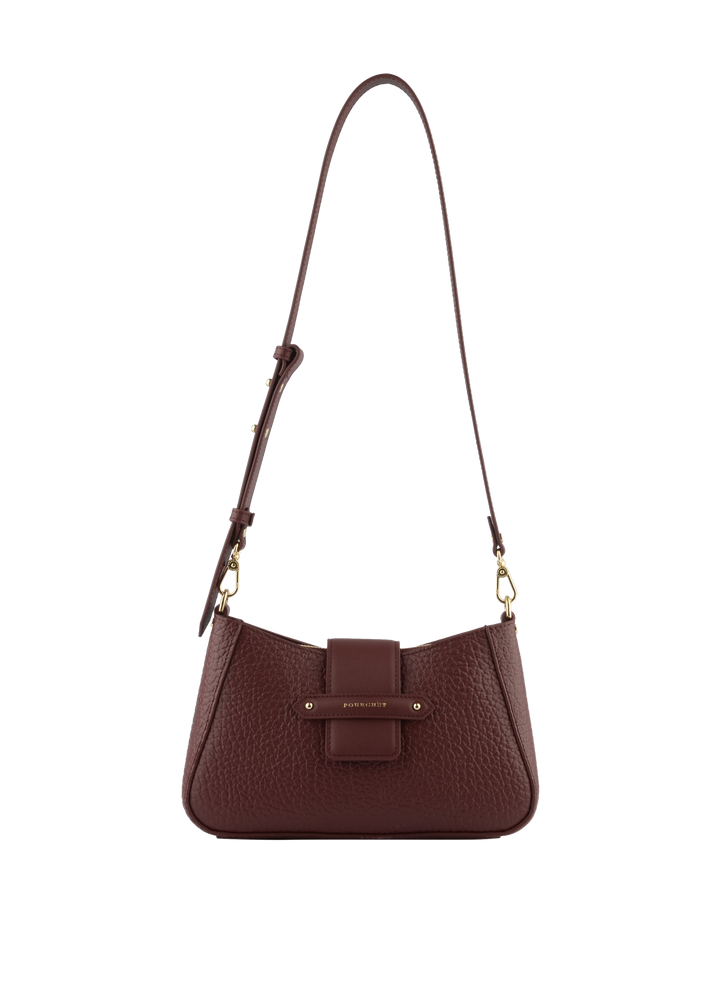 Cowhide leather small size shoulder bag