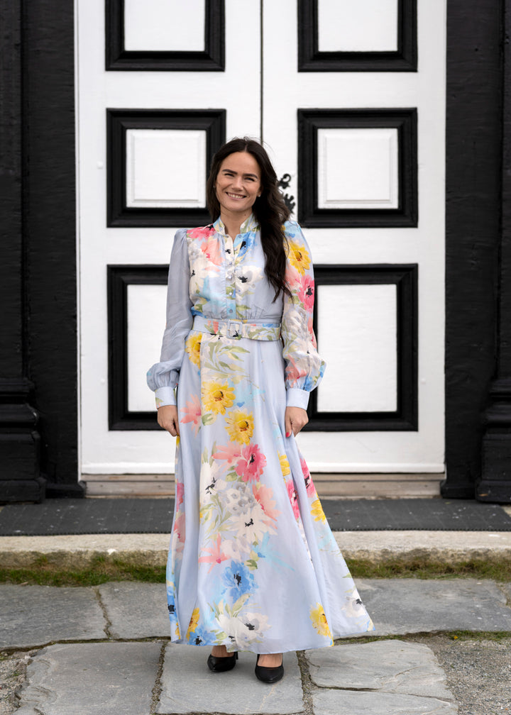 Organza belt dress