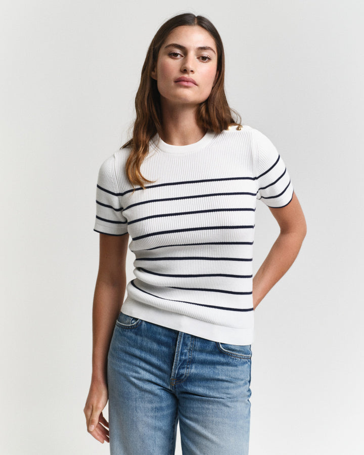 Ribbed Breton C-Neck