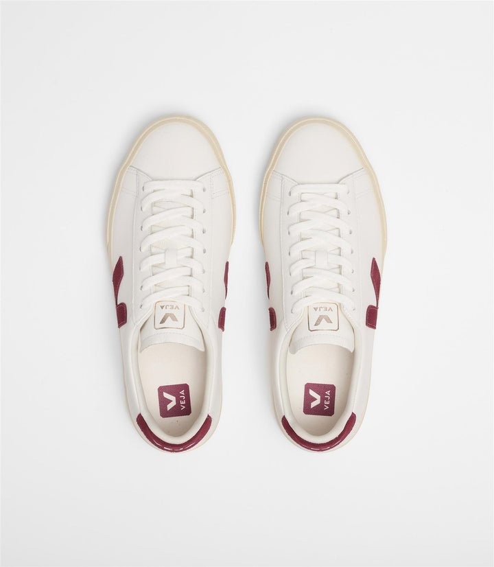 Campo leather white grenat