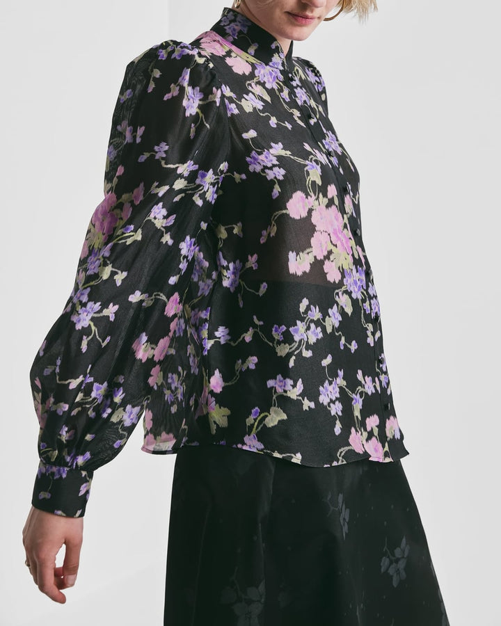 Striped Organza Blouse