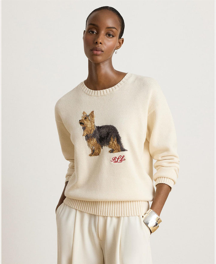 Intarsia-Knit Yorkshire Terrier Sweater