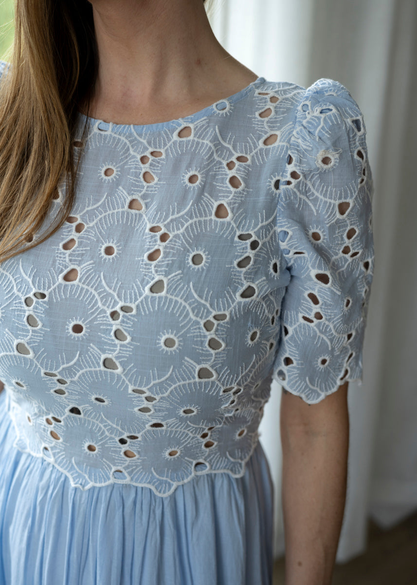 Broderie Anglaise Maxi Dress
