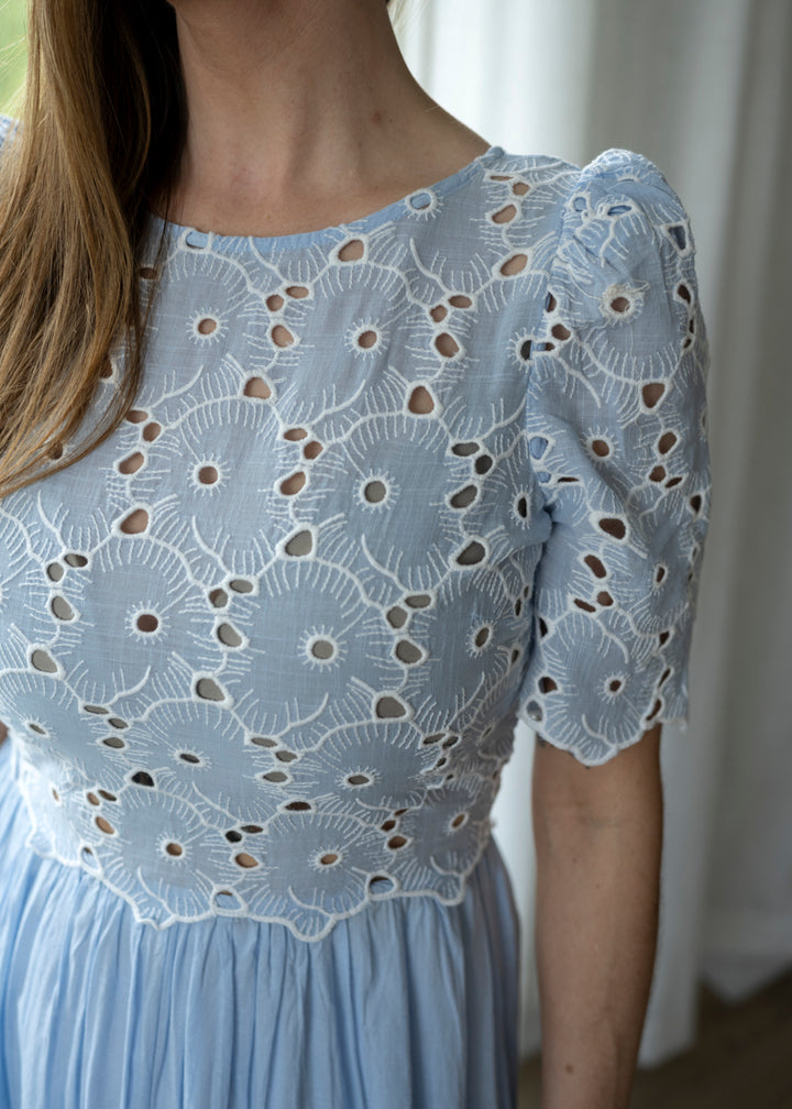 Broderie Anglaise Maxi Dress