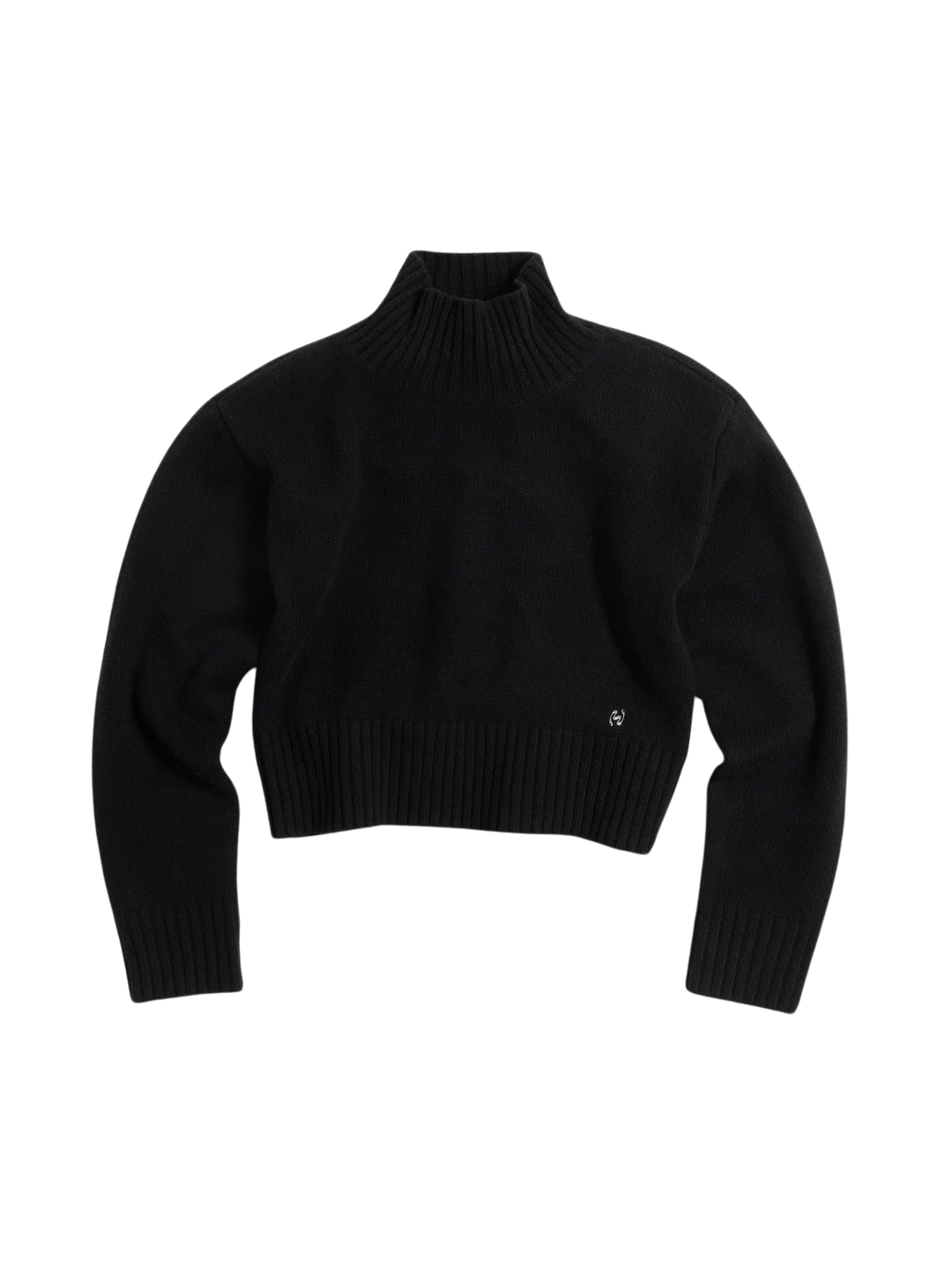 Wool Cropped Turtleneck