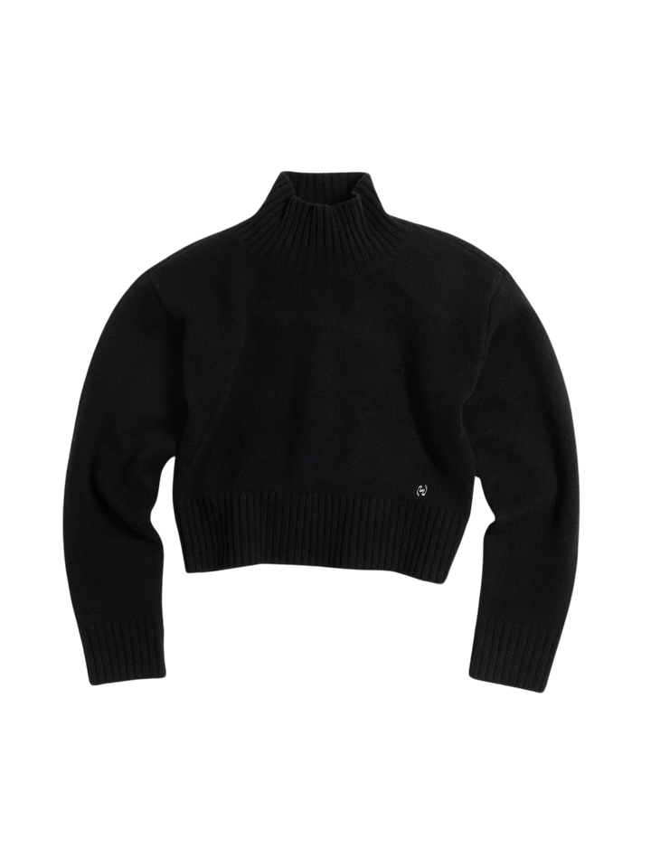 Wool Cropped Turtleneck