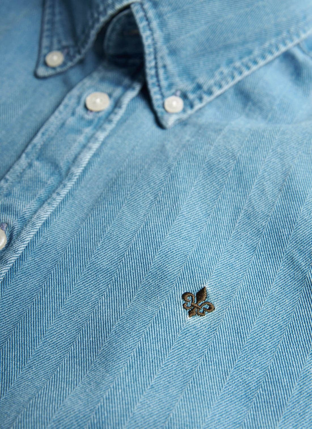 Indigo Herringbone shirt slim fit