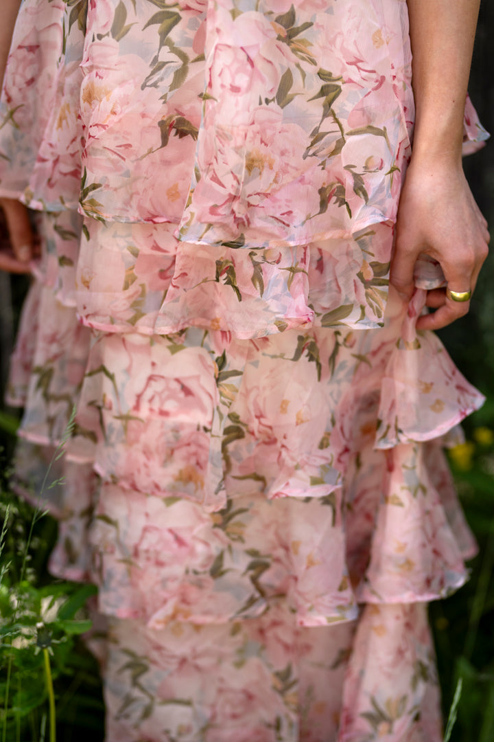 Marli Flower Chiffon Dress