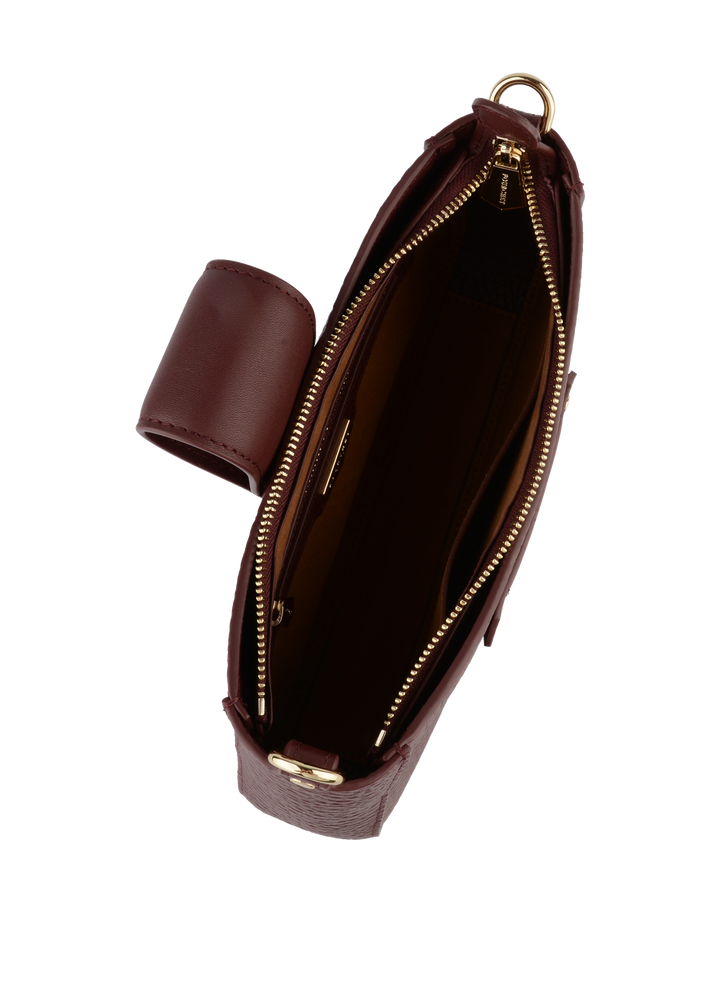 Cowhide leather small size shoulder bag