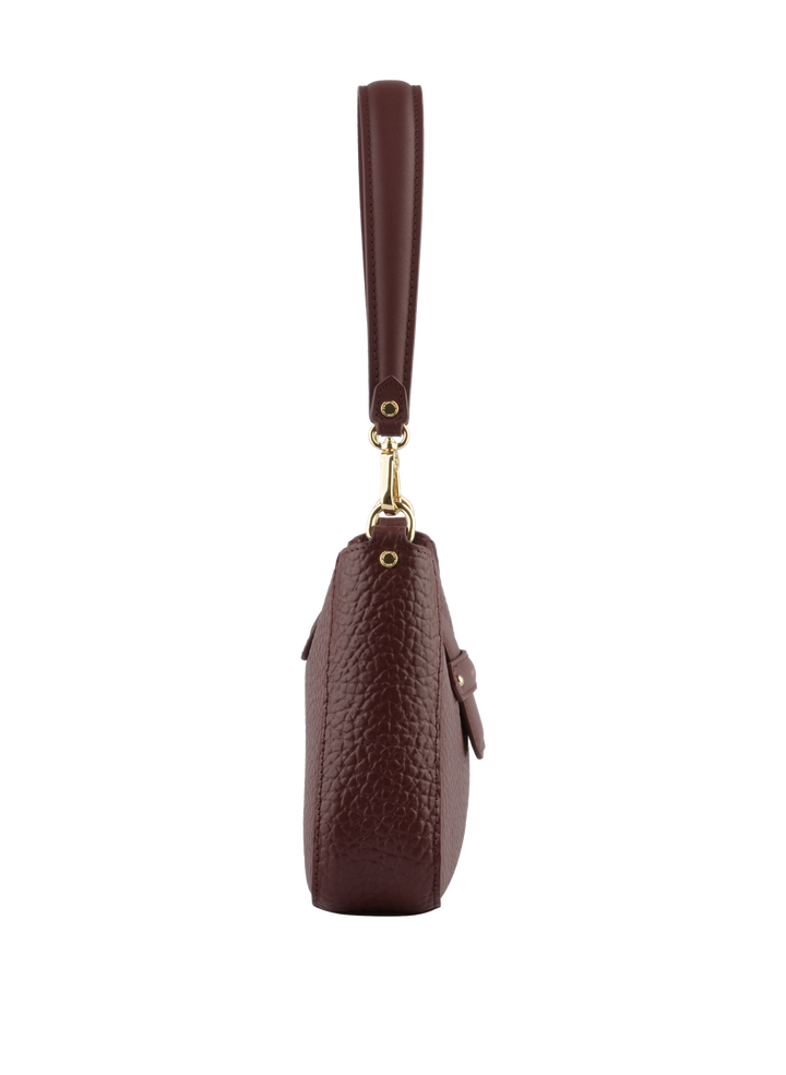 Cowhide leather small size shoulder bag