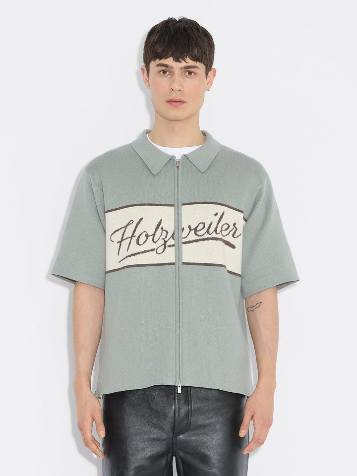 Jacquard Knit Zip Through