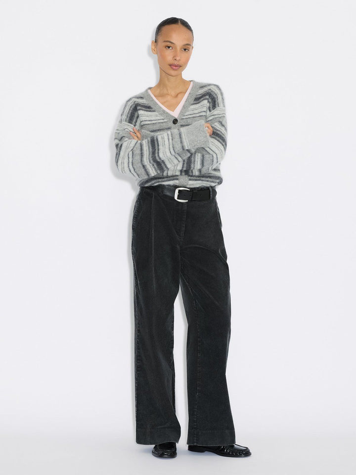 Fluffy Stripe Cardigan